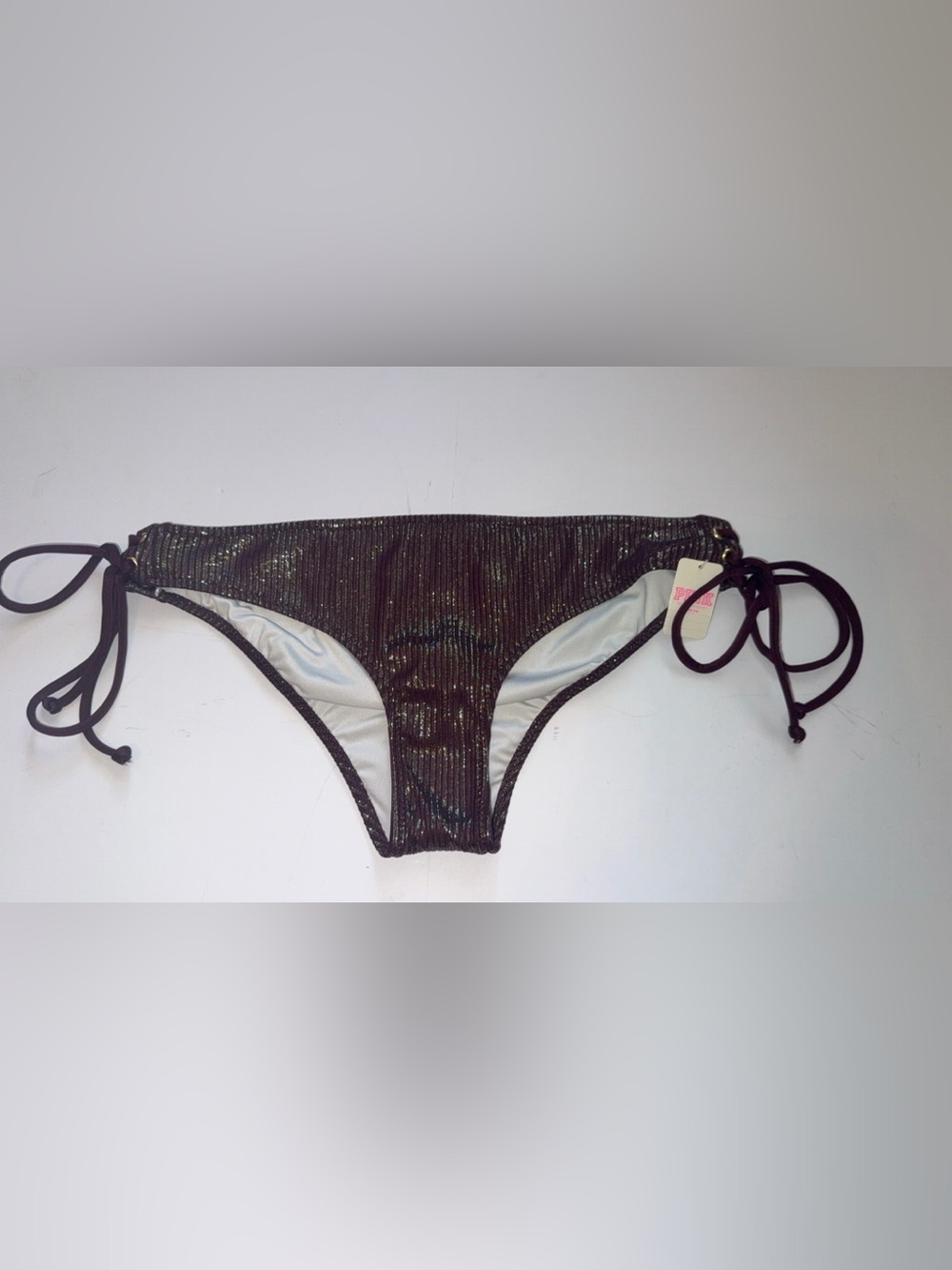Pink by Victoria's Secret swim bottom. Women's size medium purple shimmer